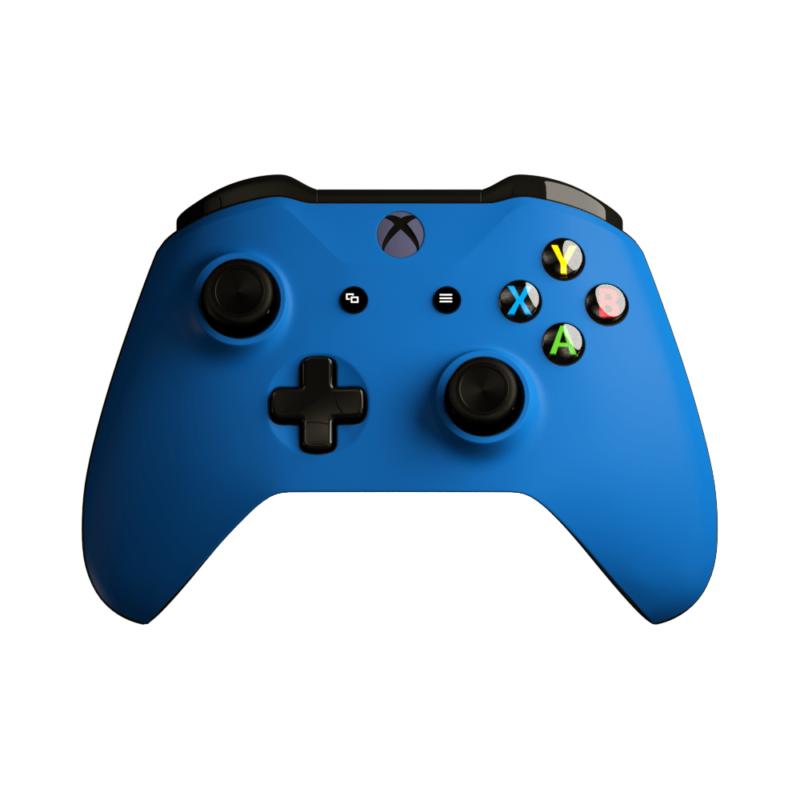 blue and black xbox one controller