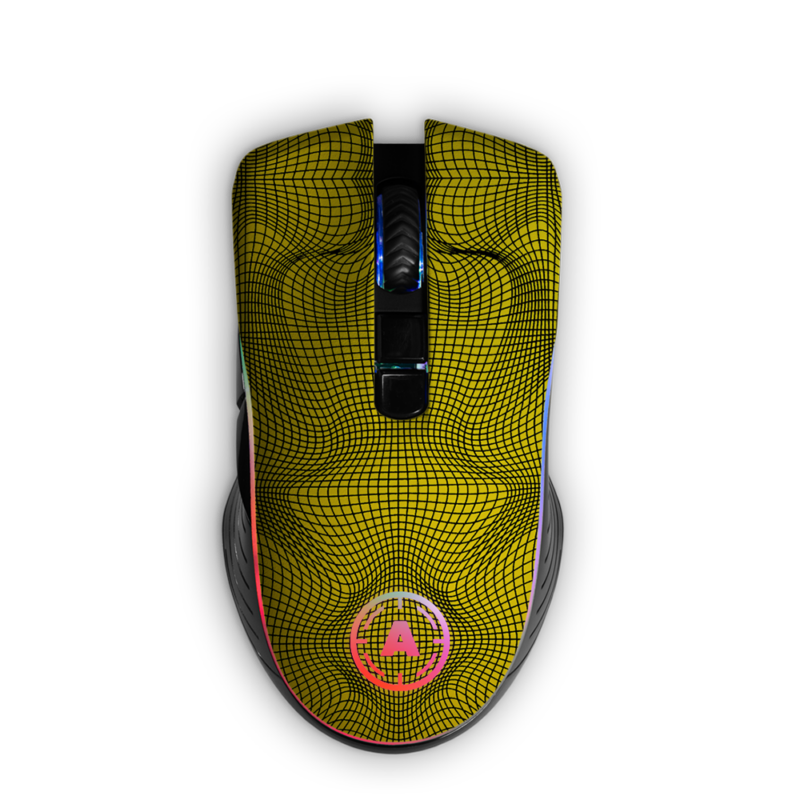 Aim Grid Yellow RGB Mouse