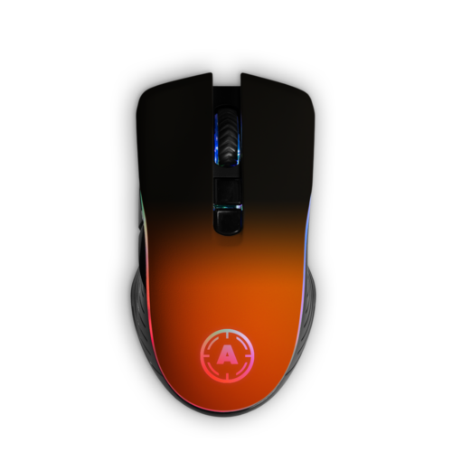 Aim Neon Orange Shadow RGB Mouse