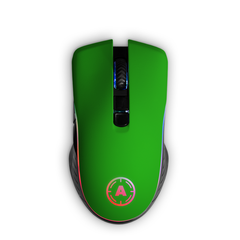 Aim Green Soft Touch RGB Mouse