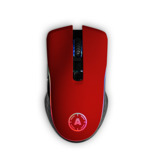 Aim Red Soft Touch RGB Mouse