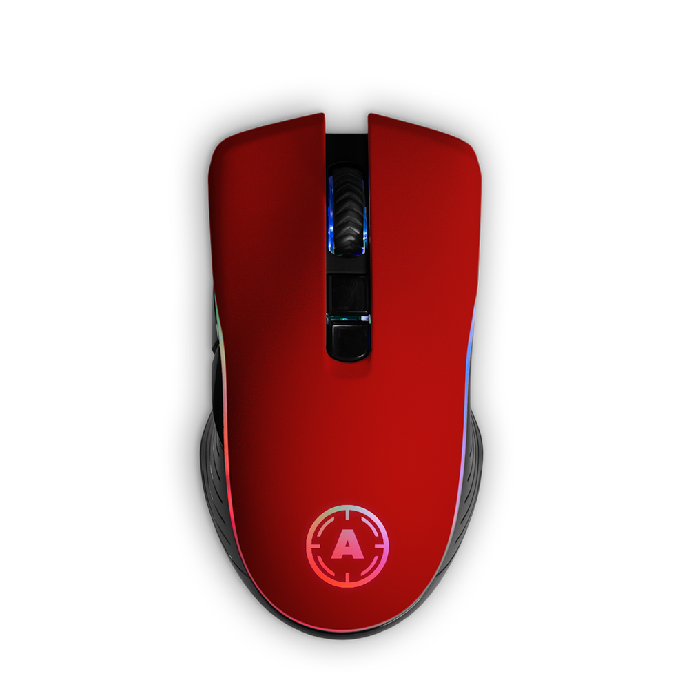 Aim Red Soft Touch RGB Mouse