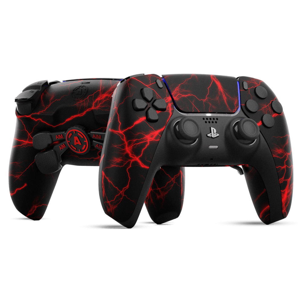 Storm Red Fullprint PS5 Aim Controller - AimControllers