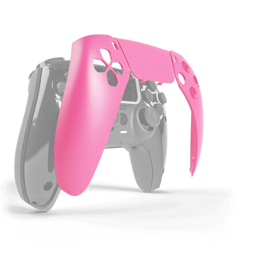 Controller PS5 su sfondo rosa. Foto scattata il 6 febbraio 2021